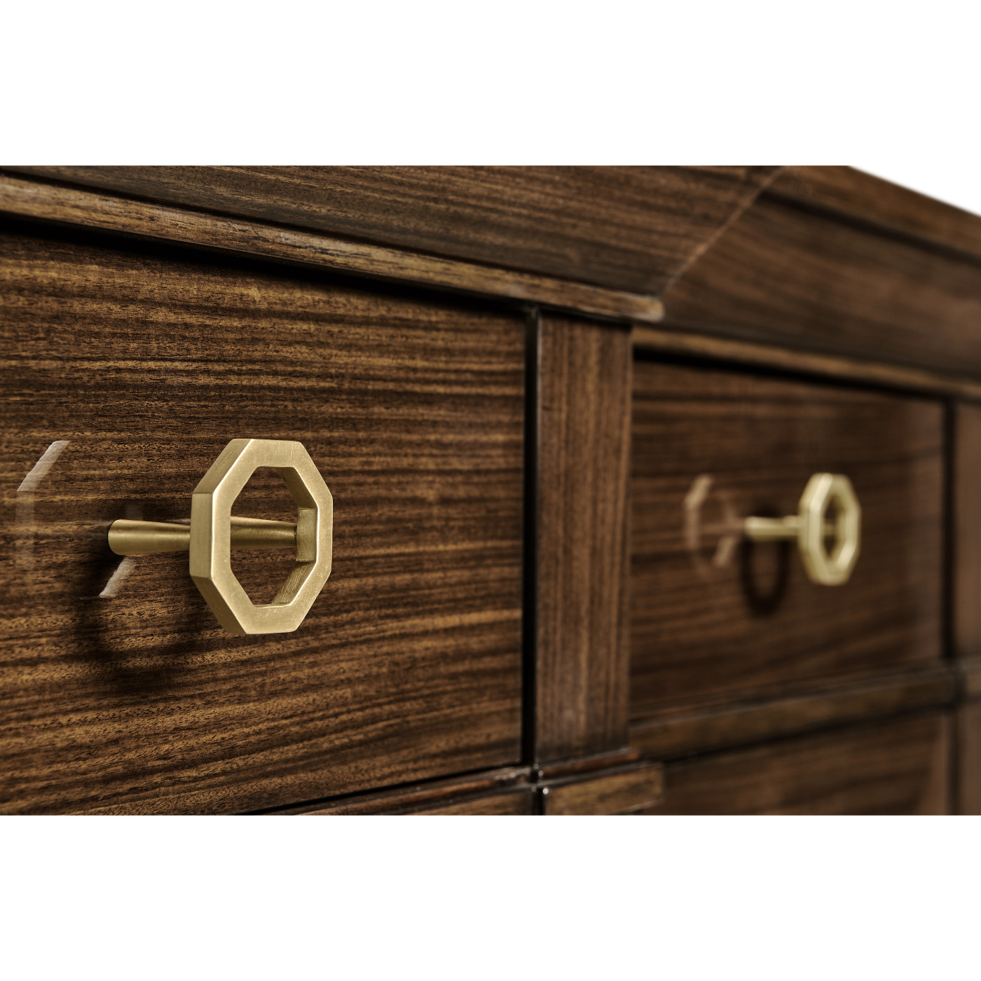 Dark Rosewood Four-Door Display Cabinet