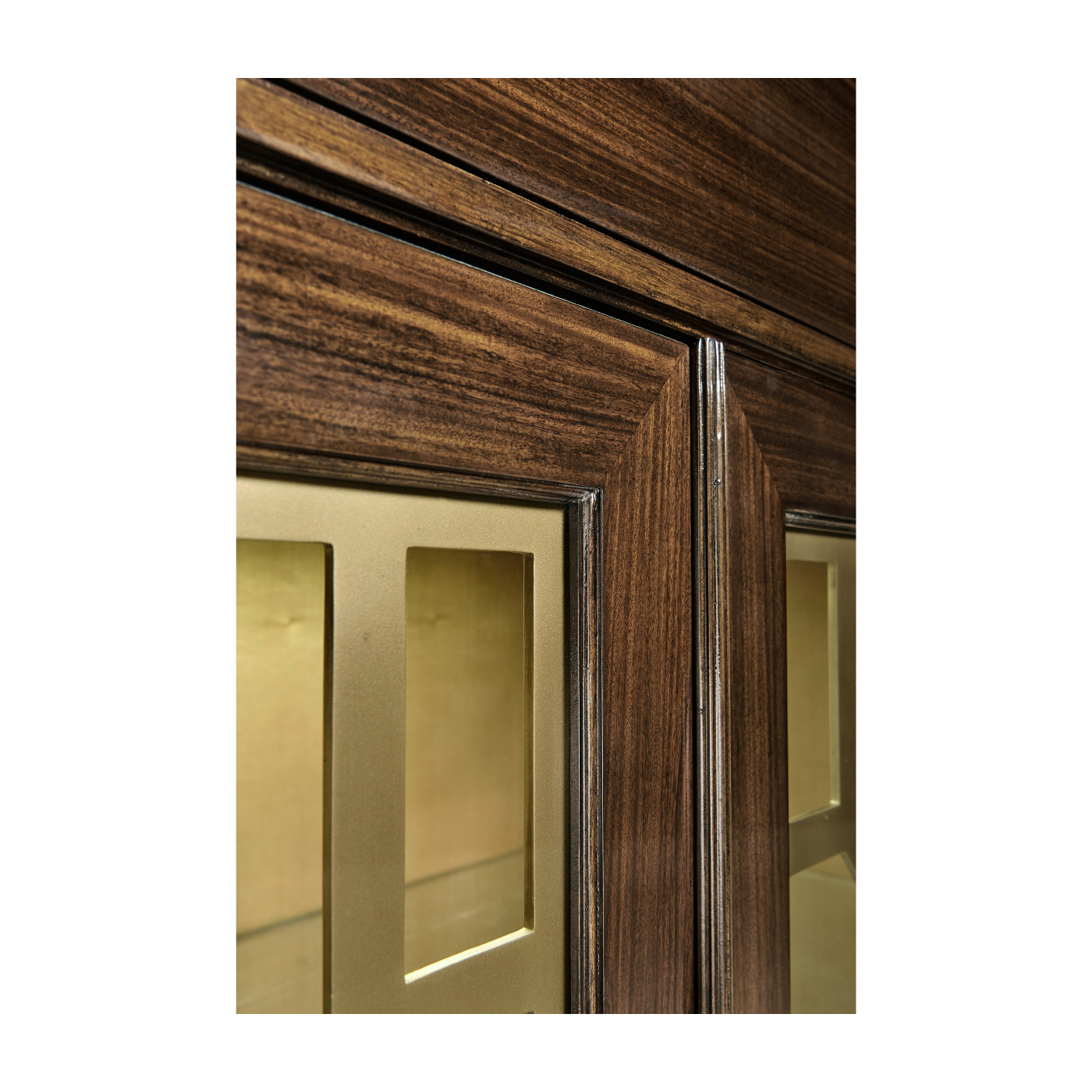 Dark Rosewood Four-Door Display Cabinet