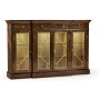 Dark Rosewood Four-Door Display Cabinet