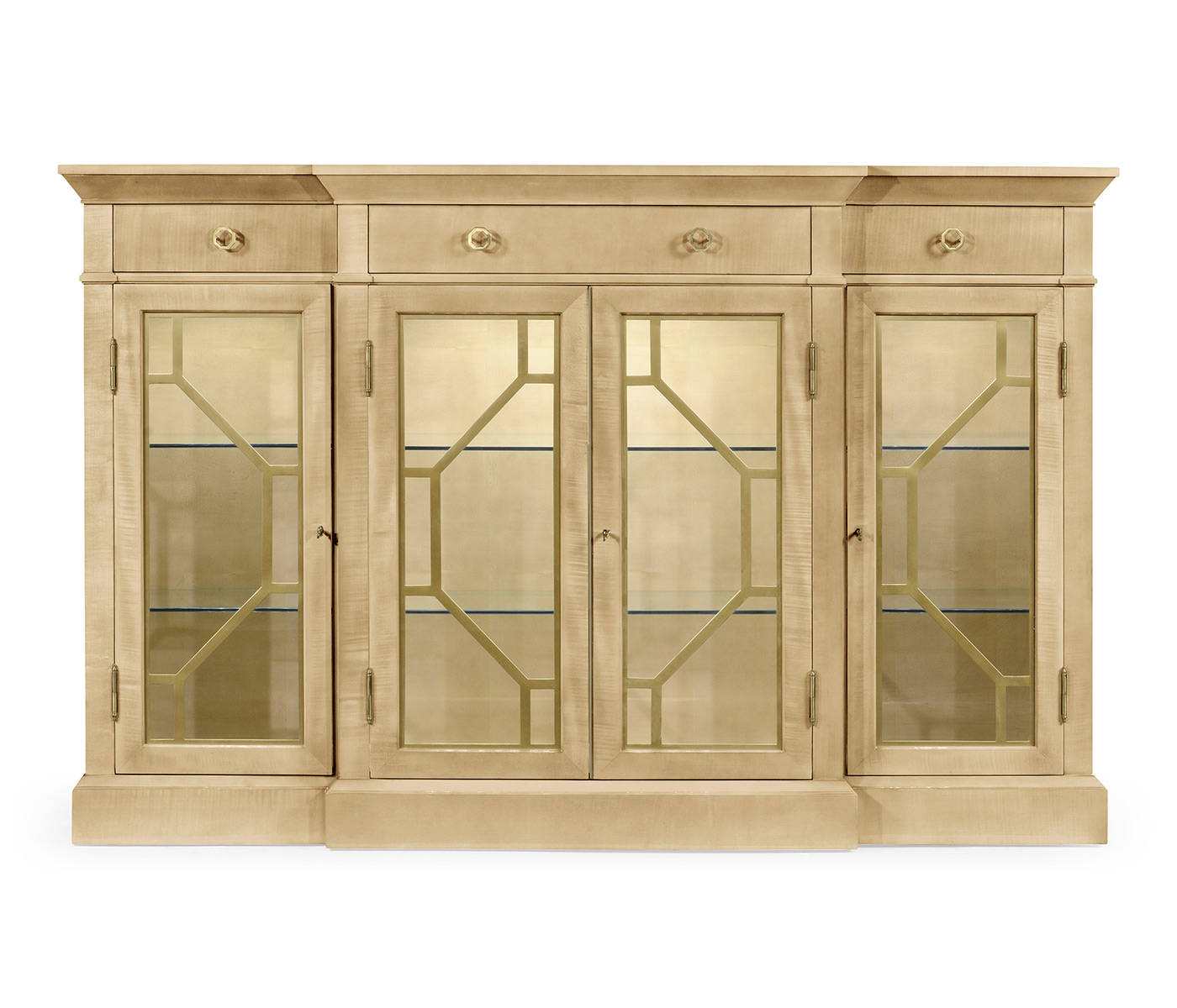 Champagne Four-Door Display Cabinet