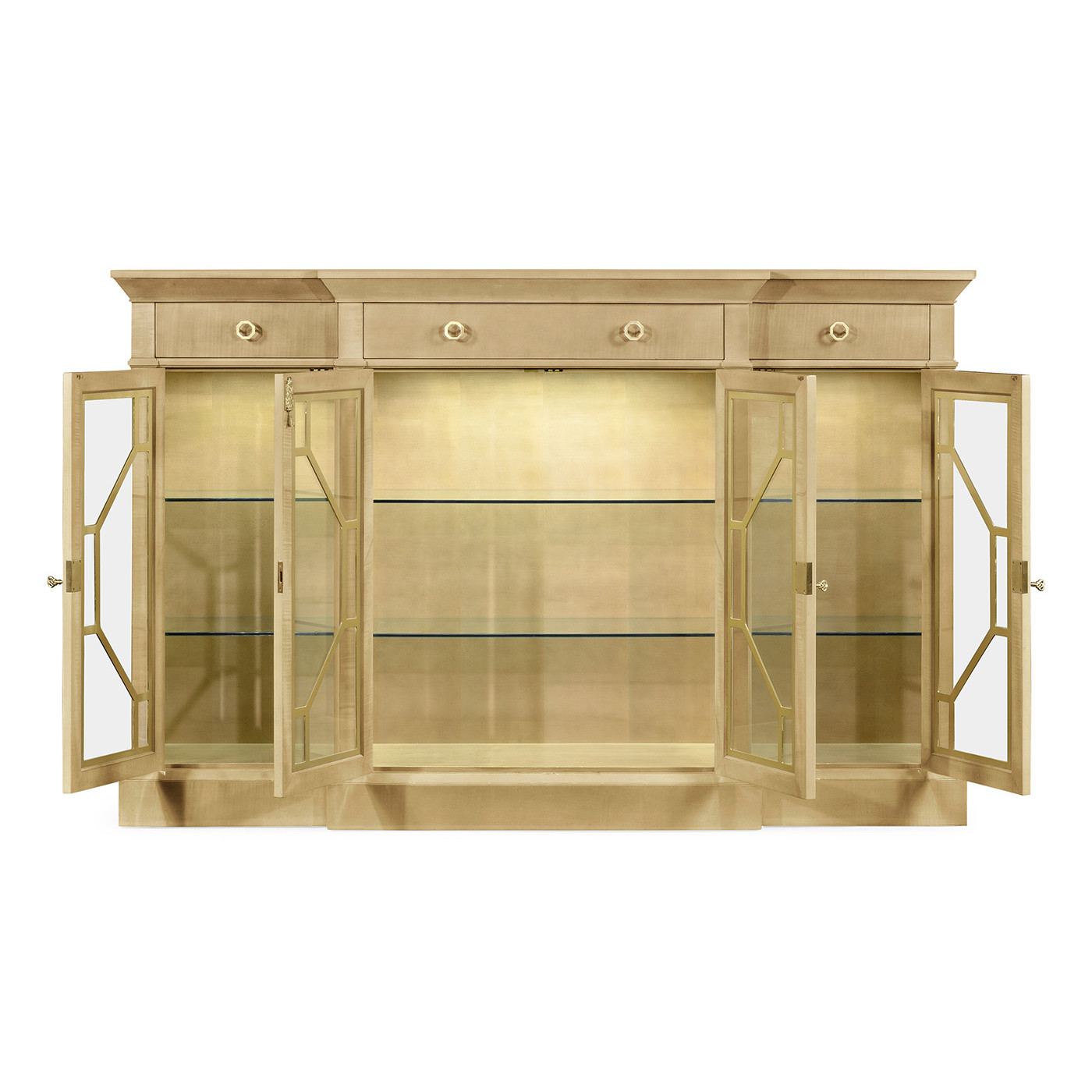 Champagne Four-Door Display Cabinet