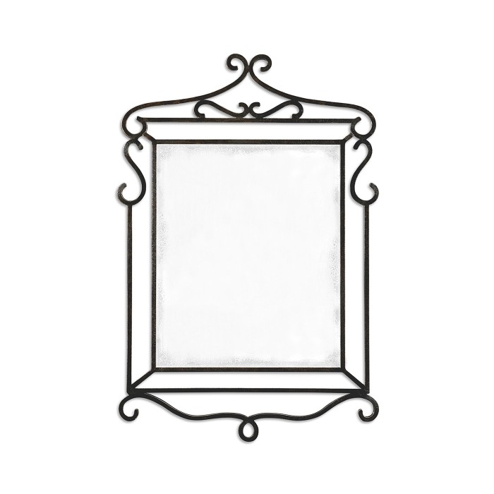 Wrought-iron mirror