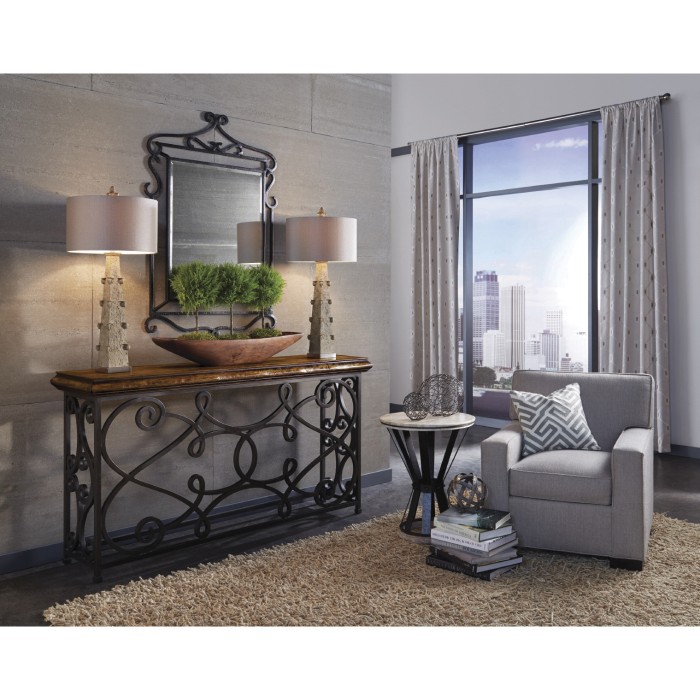 Wrought-iron mirror