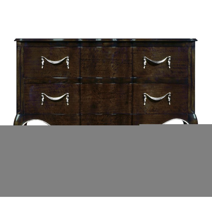 Black Eucalyptus Bombe Chest of Drawers 52
