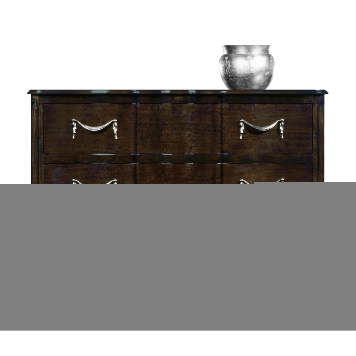 Black Eucalyptus Bombe Chest of Drawers 52