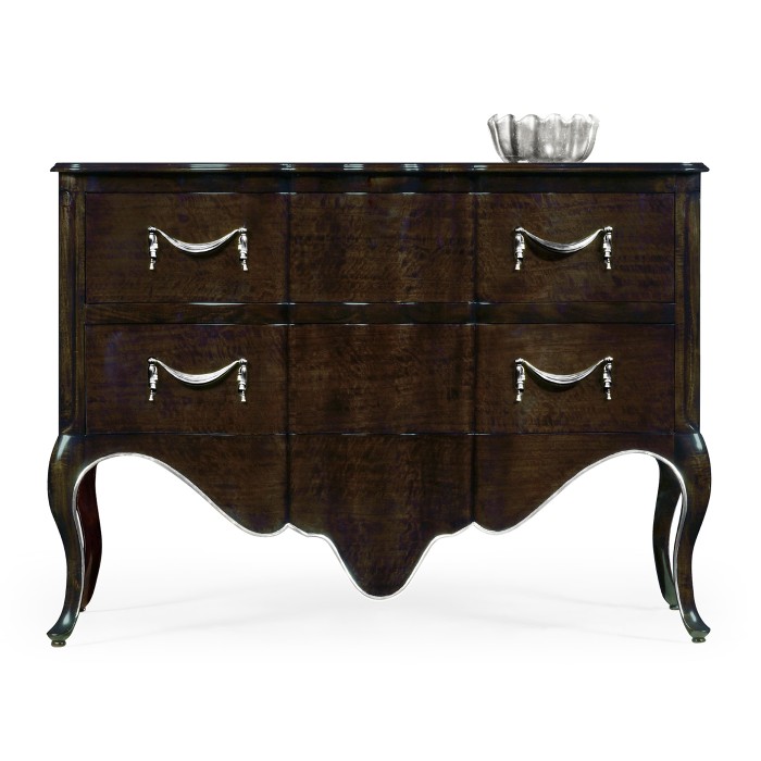 Black Eucalyptus Bombe Chest of Drawers 52