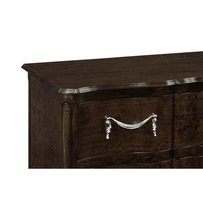 Black Eucalyptus Bombe Chest of Drawers 52