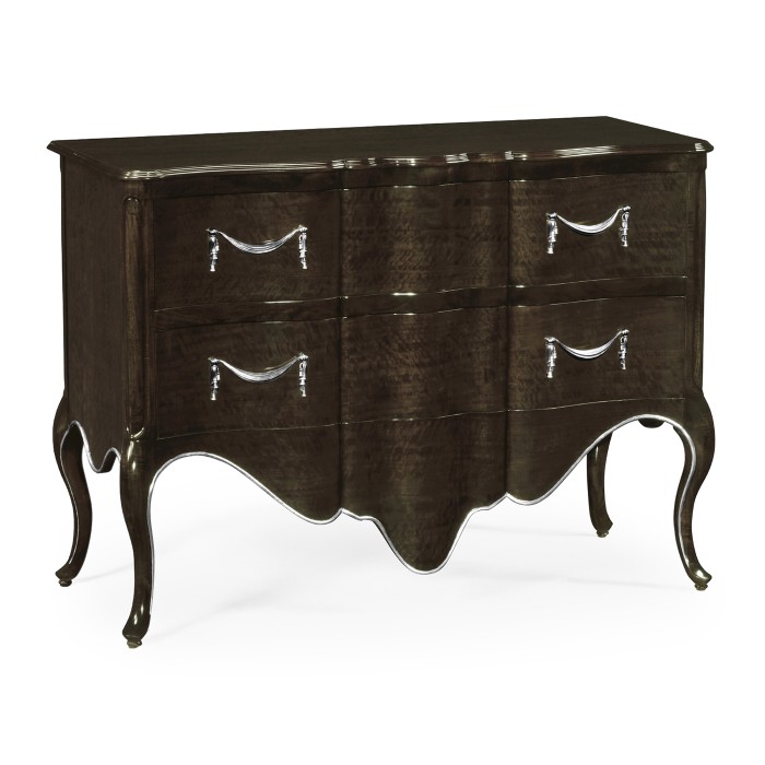 Black Eucalyptus Bombe Chest of Drawers 52