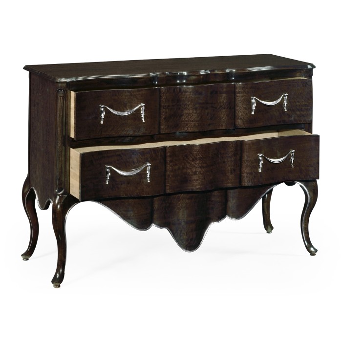 Black Eucalyptus Bombe Chest of Drawers 52