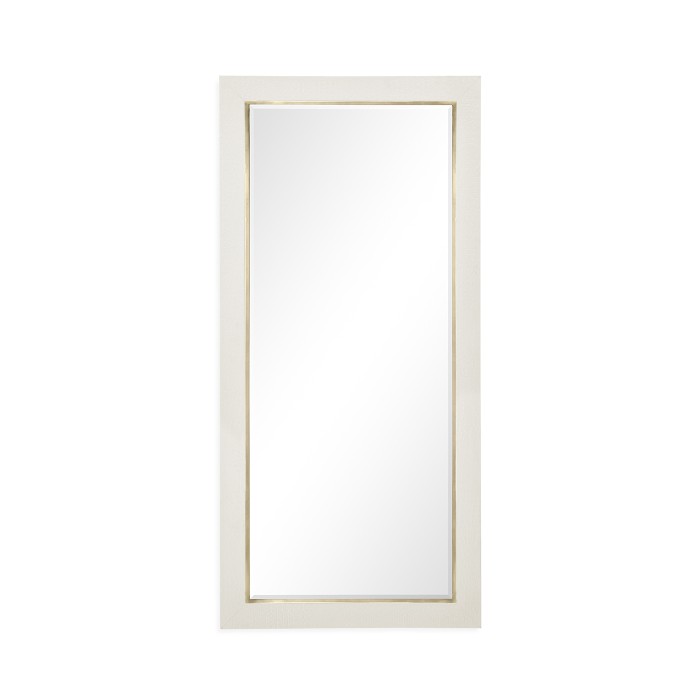 Great White faux Croc mirror