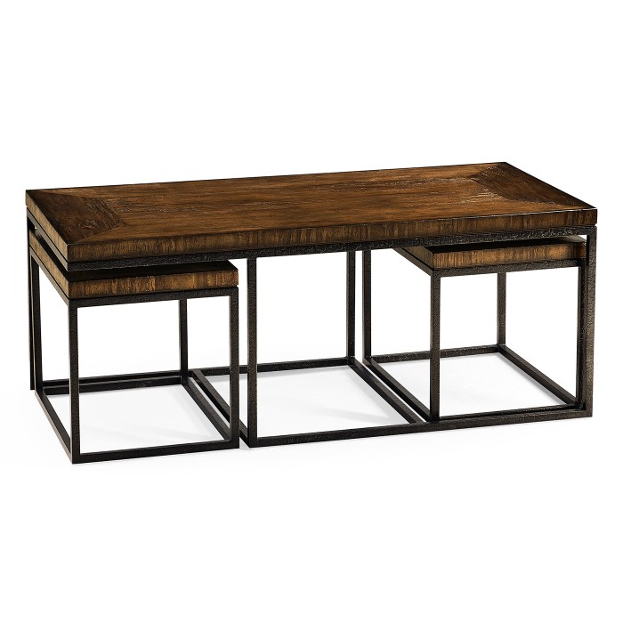 Rectangular Coffee Table in Rustic Walnut