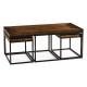 Rectangular Coffee Table in Rustic Walnut