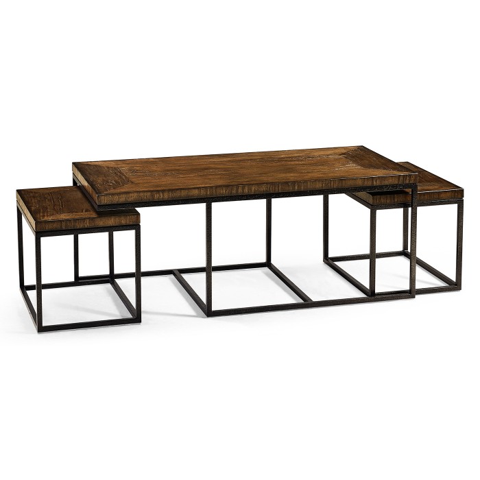 Rectangular Coffee Table in Rustic Walnut
