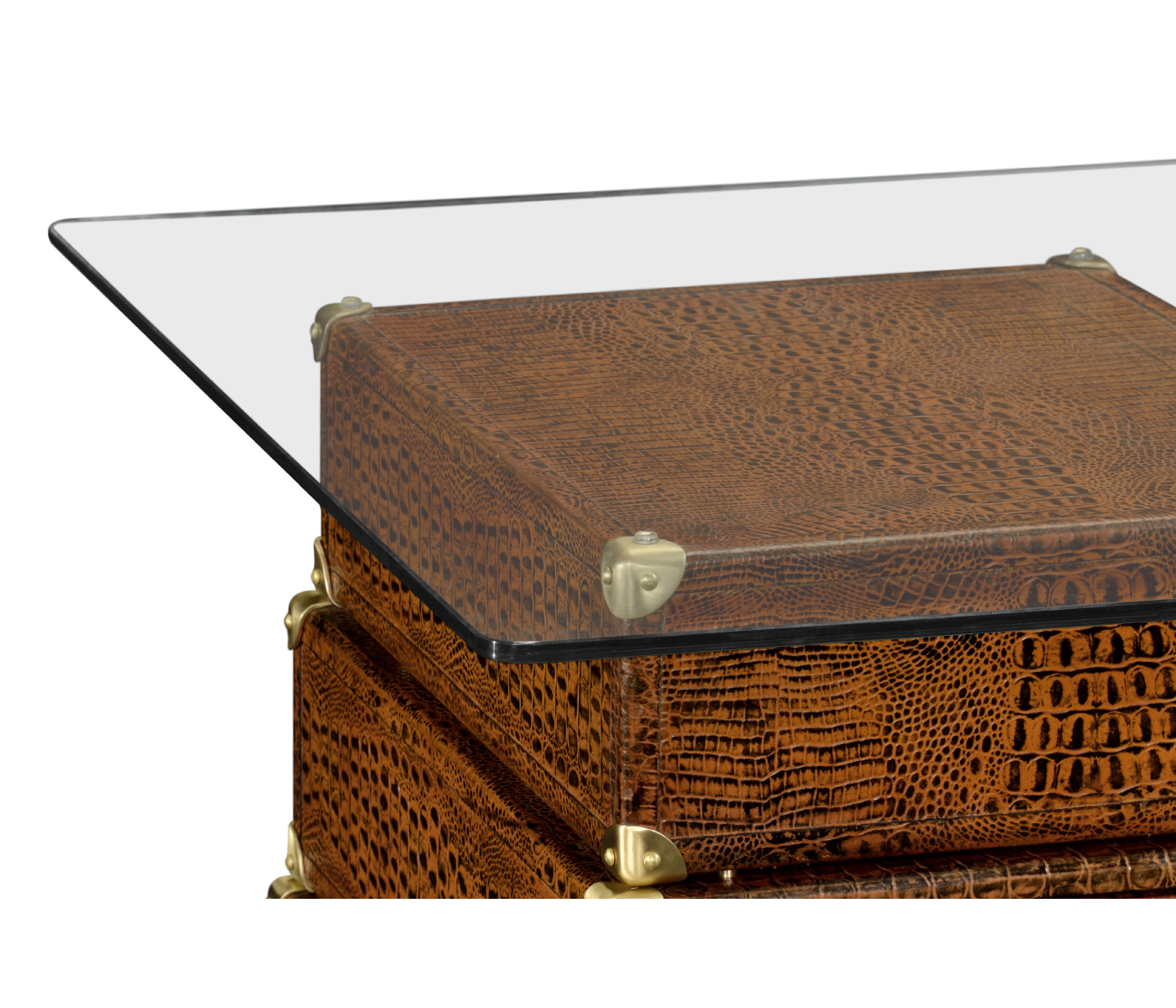 Choc faux Croc valise desk