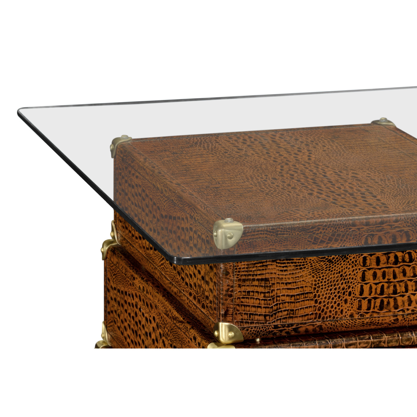 Choc faux Croc valise desk