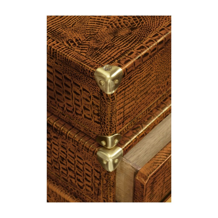 Choc faux Croc valise desk
