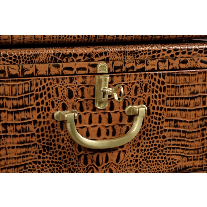 Choc faux Croc valise desk