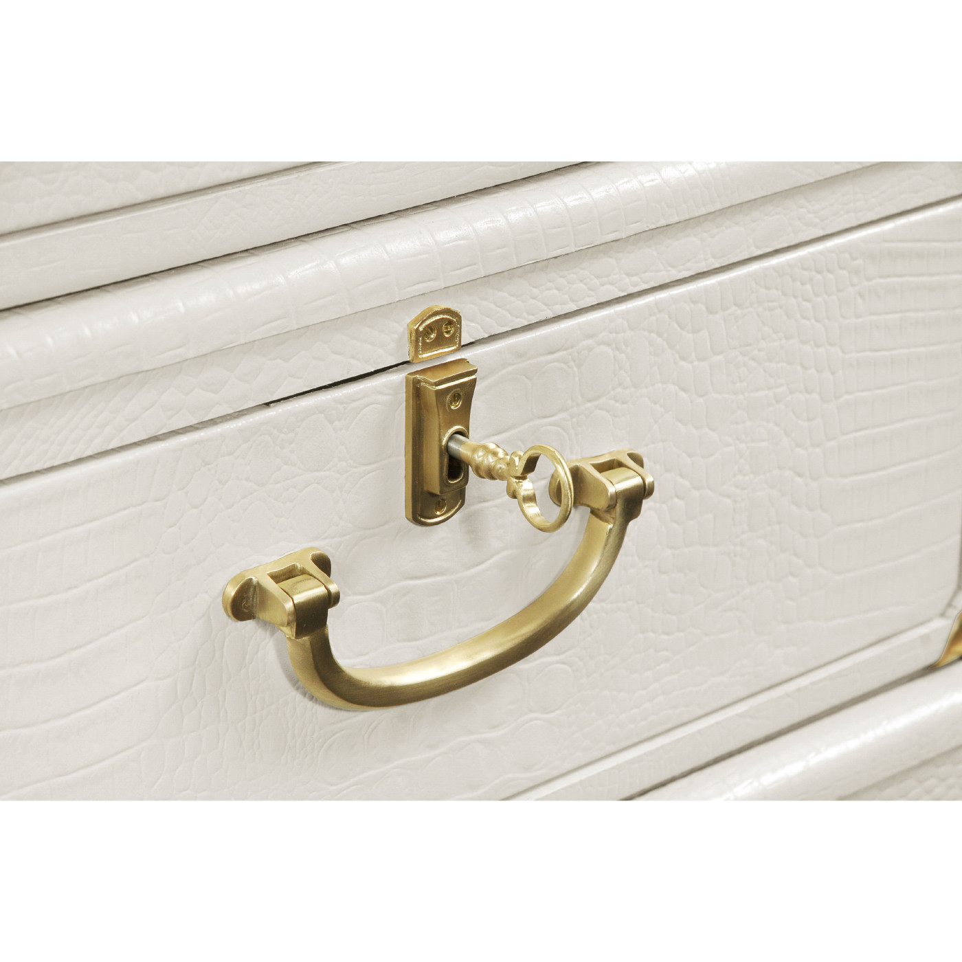 Great White faux Croc valise desk