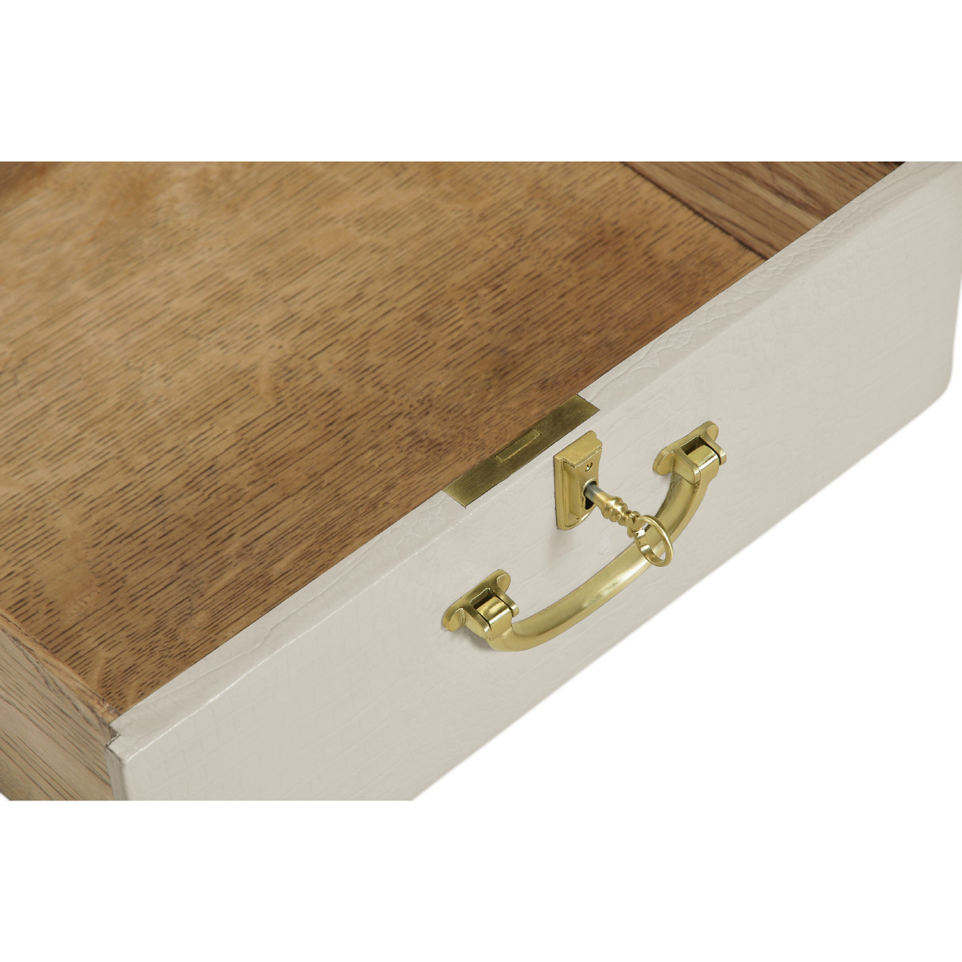 Great White faux Croc valise desk