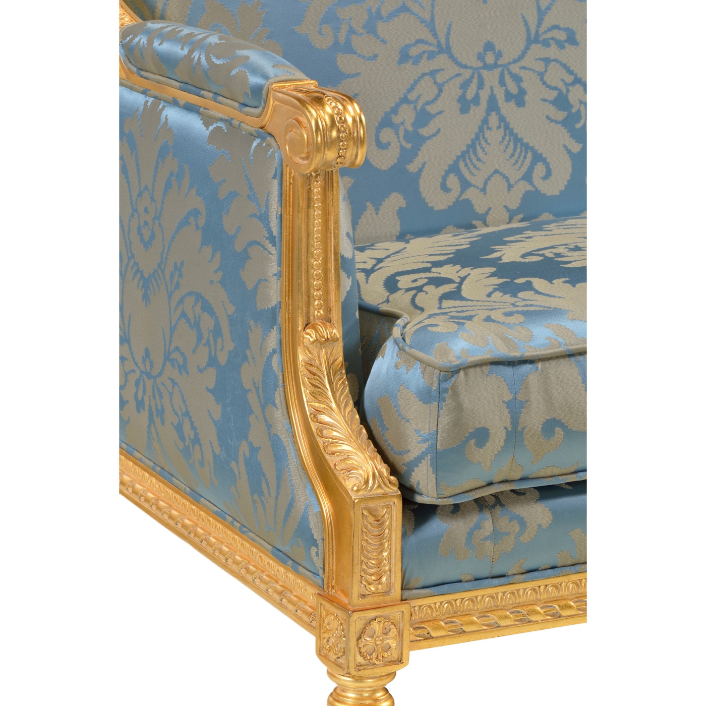 Gold Leaf Two-Seater Sofa