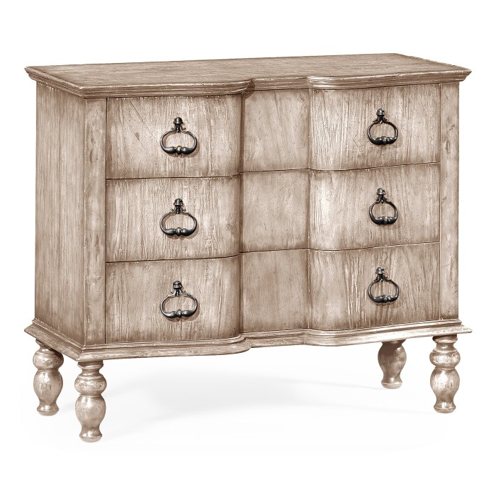 Chest of drawers in limed acacia