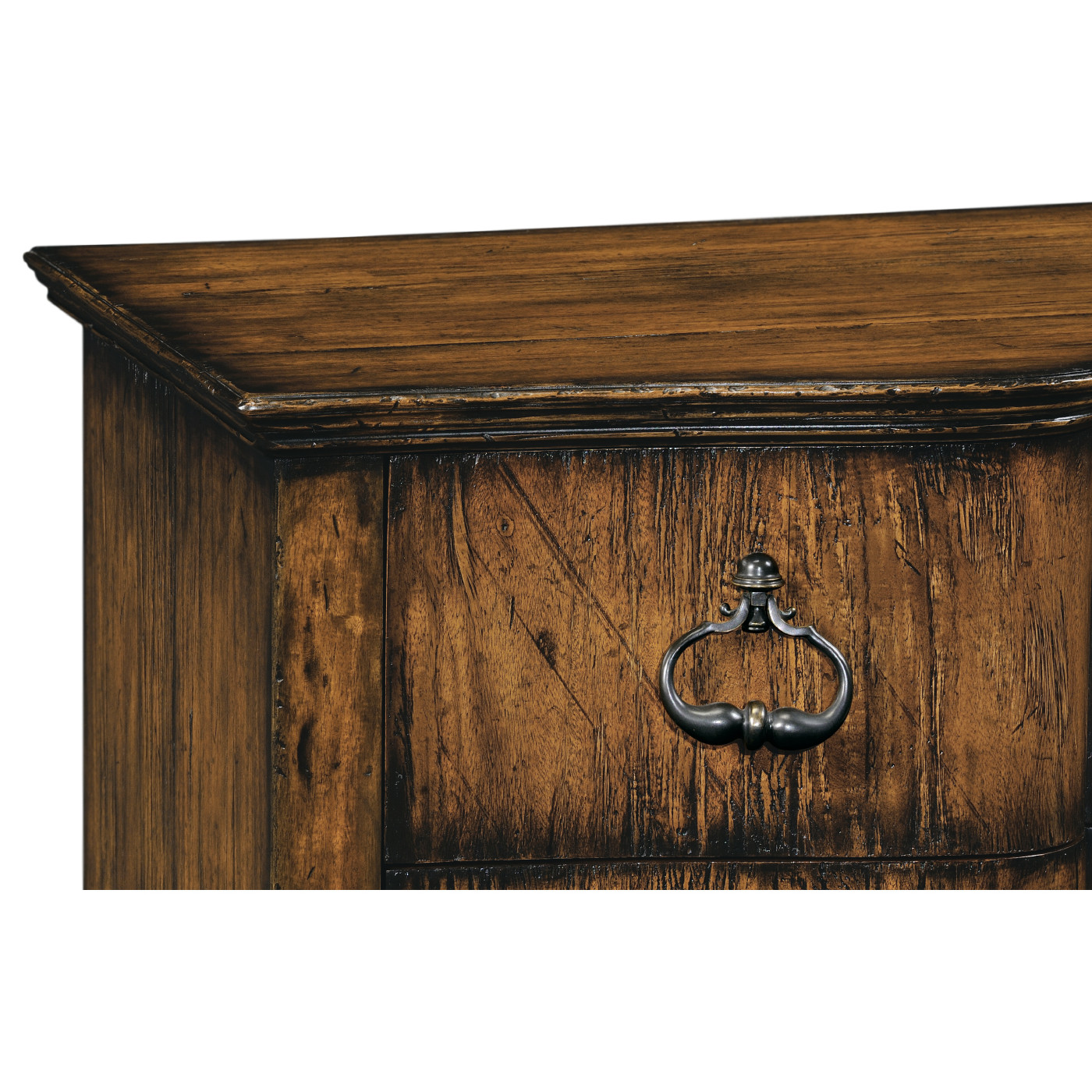 Chest of drawers in rustic walnut