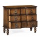 Chest of drawers in rustic walnut