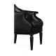 Upholstered occasional chair in black leather
