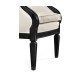 Upholstered occasional chair in cream leather