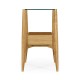 Rectangular Architects End Table with Drawer and Glass Top