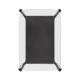 Rectangular Architects Black Mocha Oak End Table with Under-tier and Glass Top