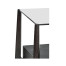 Rectangular Architects Black Mocha Oak End Table with Under-tier and Glass Top