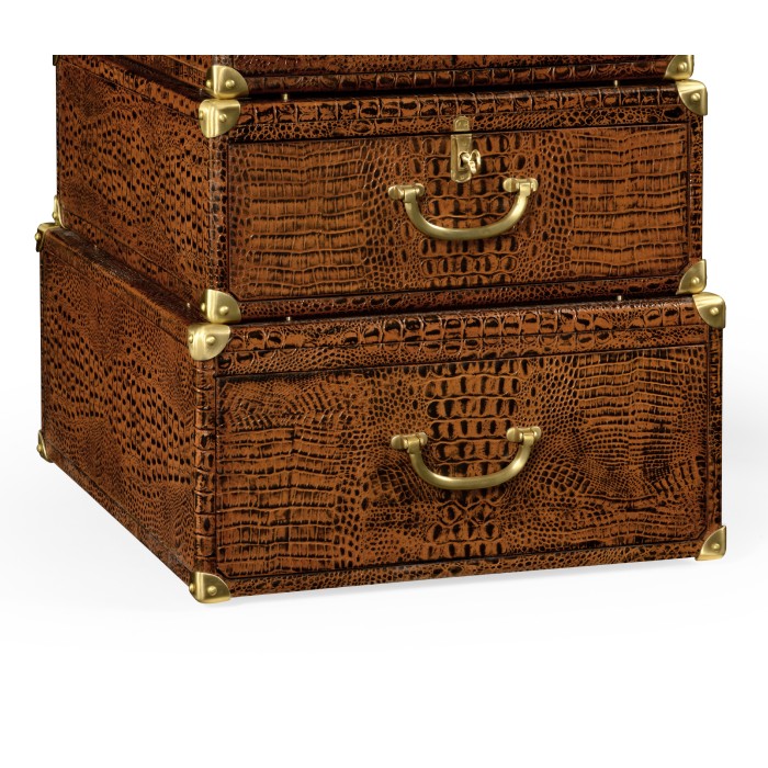 Choc faux Croc valise table