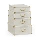 Great White faux Croc valise table