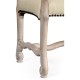 Three-seater bench in Limed Acacia, upholstered in MAZO