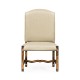 Upholstered side chair in Rustic Walnut