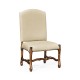 Upholstered side chair in Rustic Walnut
