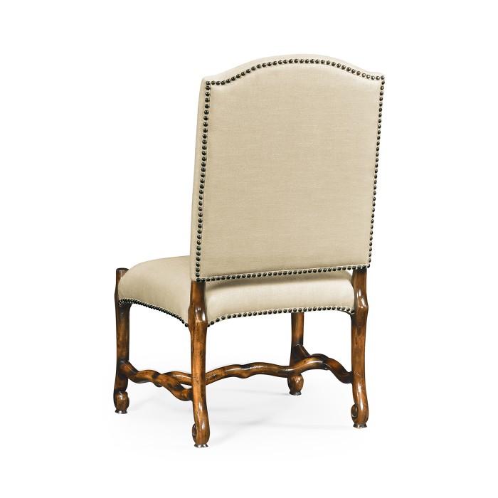 Upholstered side chair in Rustic Walnut