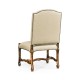 Upholstered side chair in Rustic Walnut