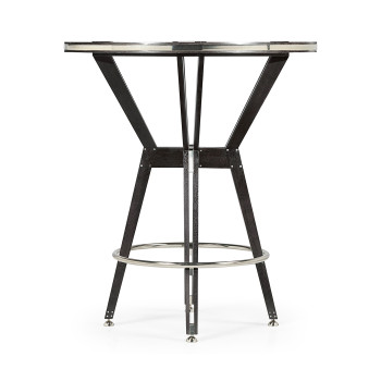 Architectural Circular Black Mocha Oak Bar Table 36