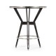 Architectural Circular Black Mocha Oak Bar Table 36