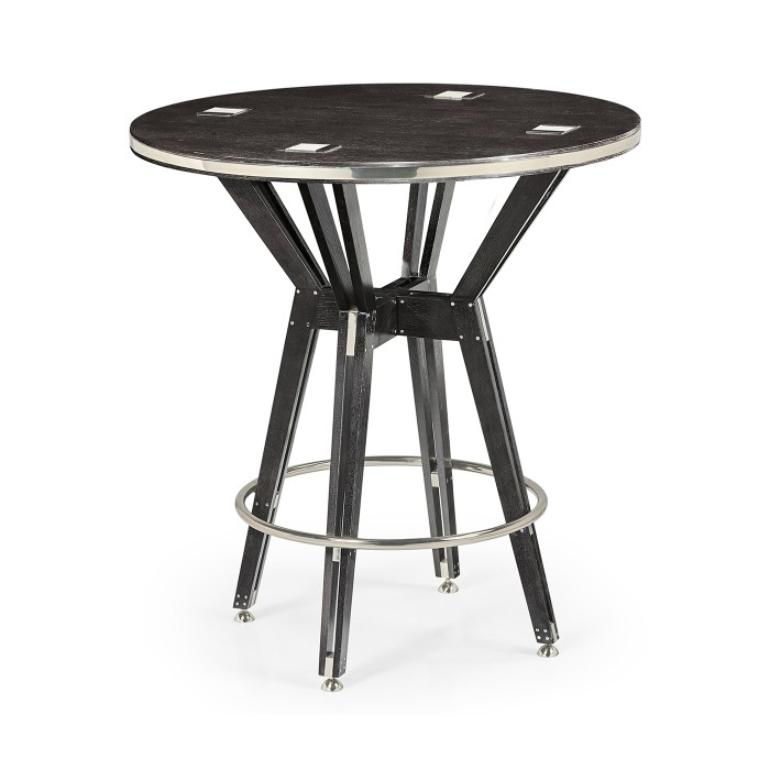 Architectural Circular Black Mocha Oak Counter Table 36