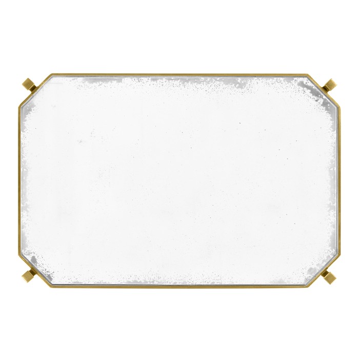Gilded rectangular side table
