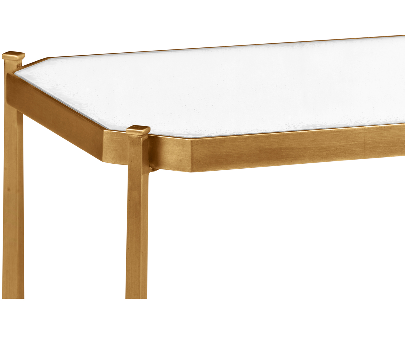 Gilded rectangular side table
