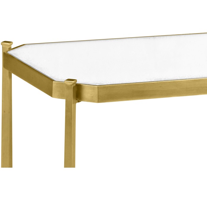 Gilded rectangular side table