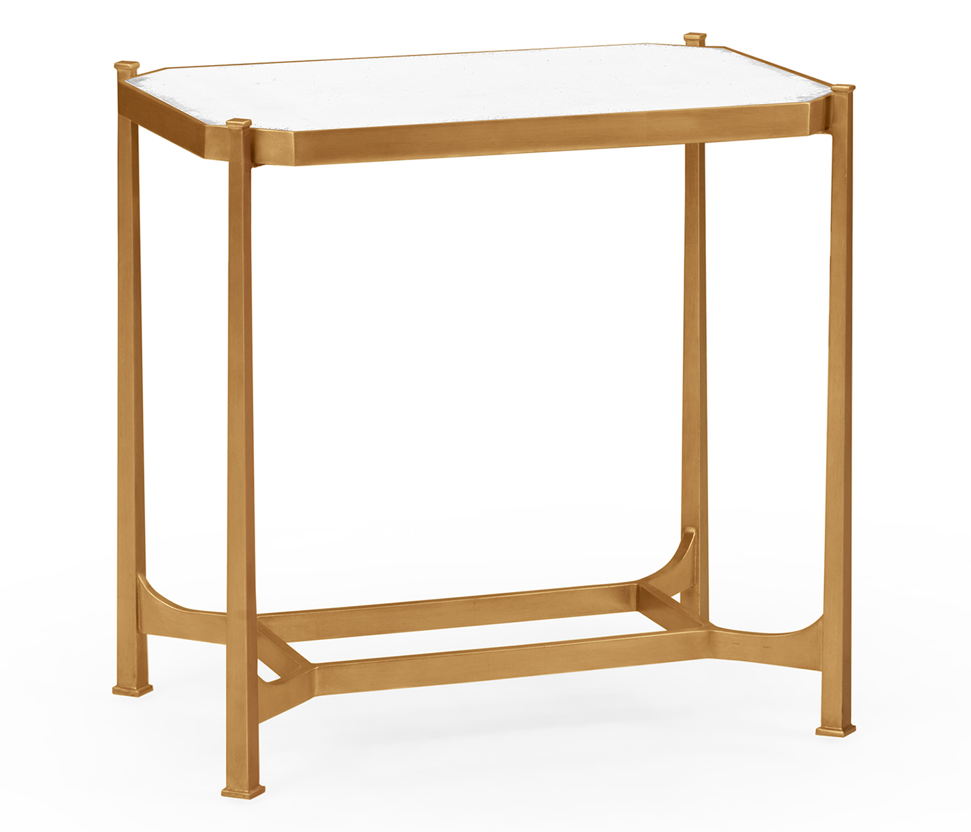 Gilded rectangular side table