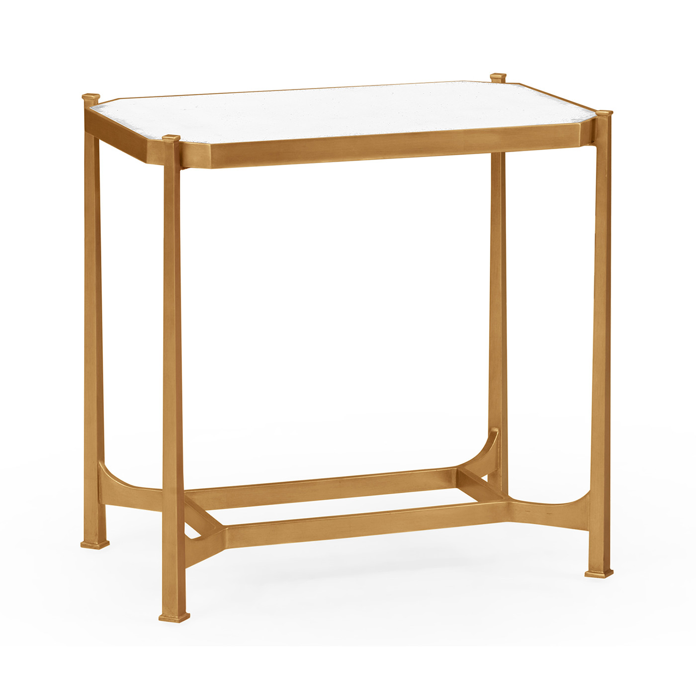 Gilded rectangular side table