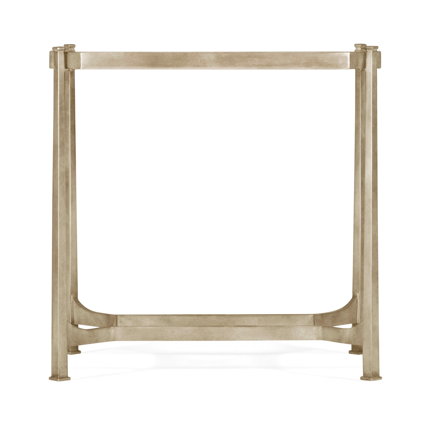 Silver rectangular side table