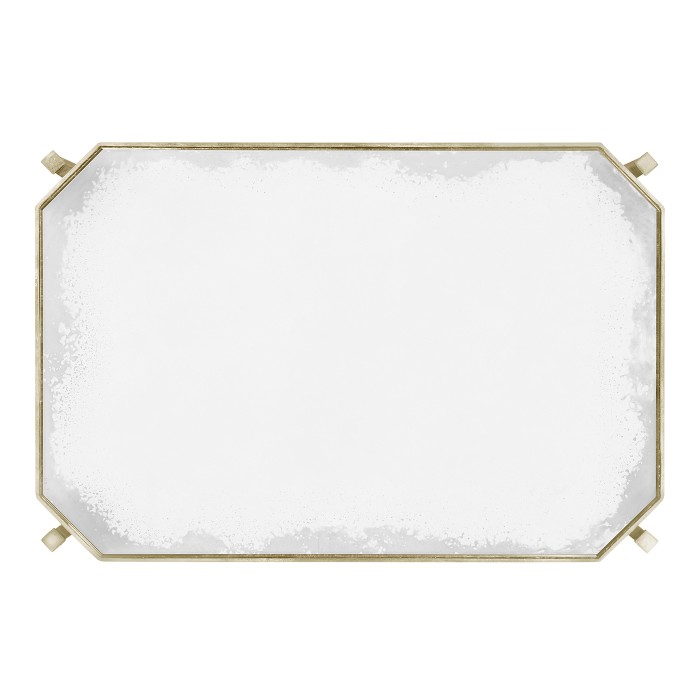 Silver rectangular side table