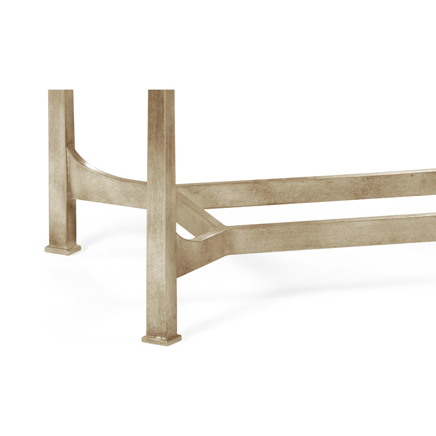 Silver rectangular side table